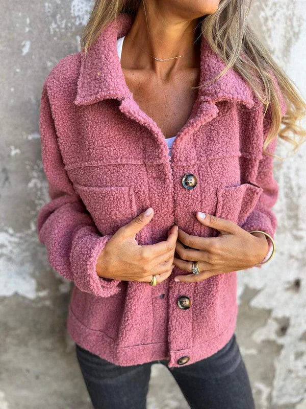 Dion™ - Veste courte en laine avec revers