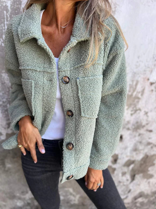 Dion™ - Veste courte en laine avec revers