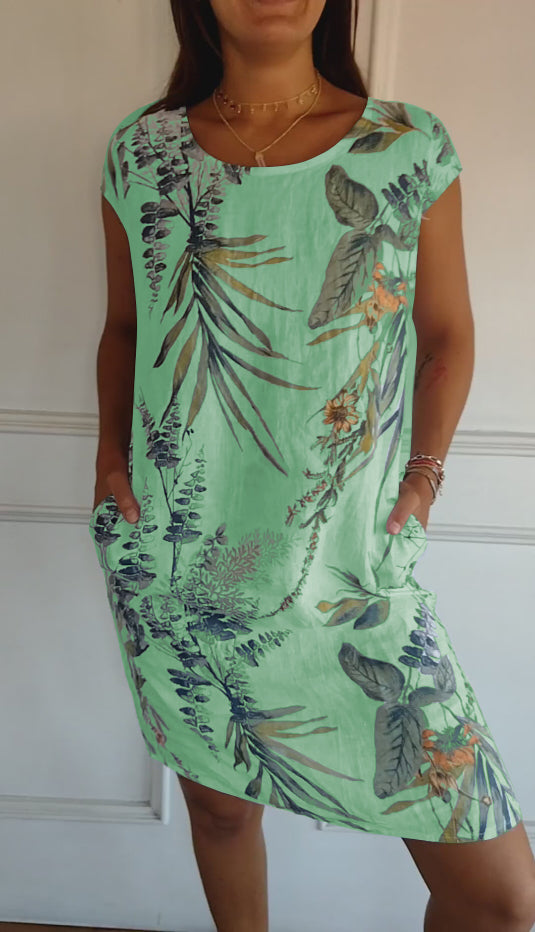 Annelin™ | Robe confortable avec col rond
