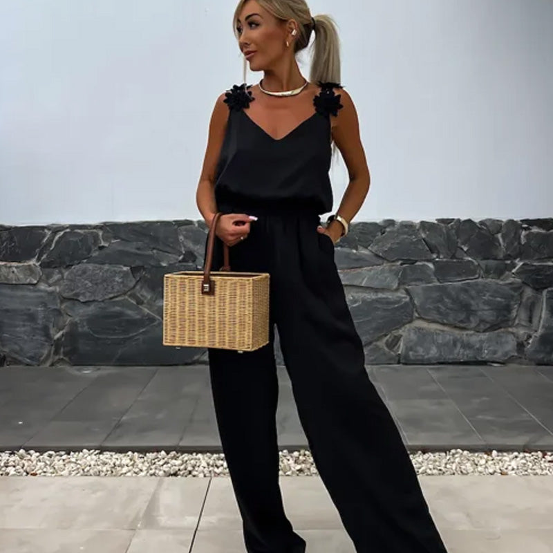 ELARA – Jumpsuit Élégant Sans Manches