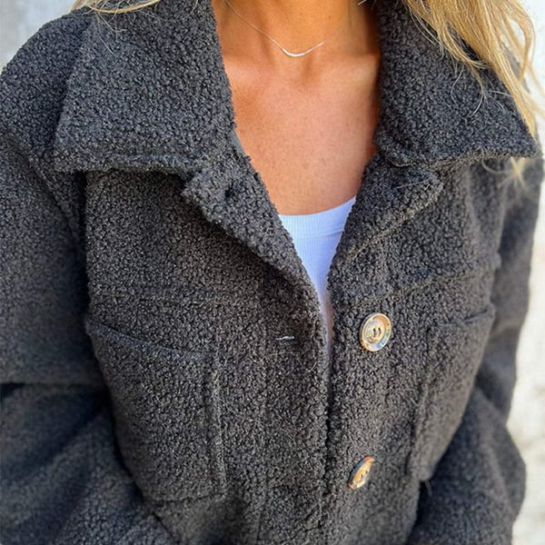 Dion™ - Veste courte en laine avec revers