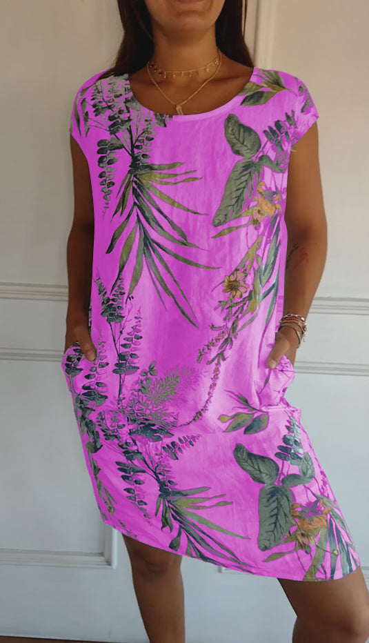 Annelin™ | Robe confortable avec col rond