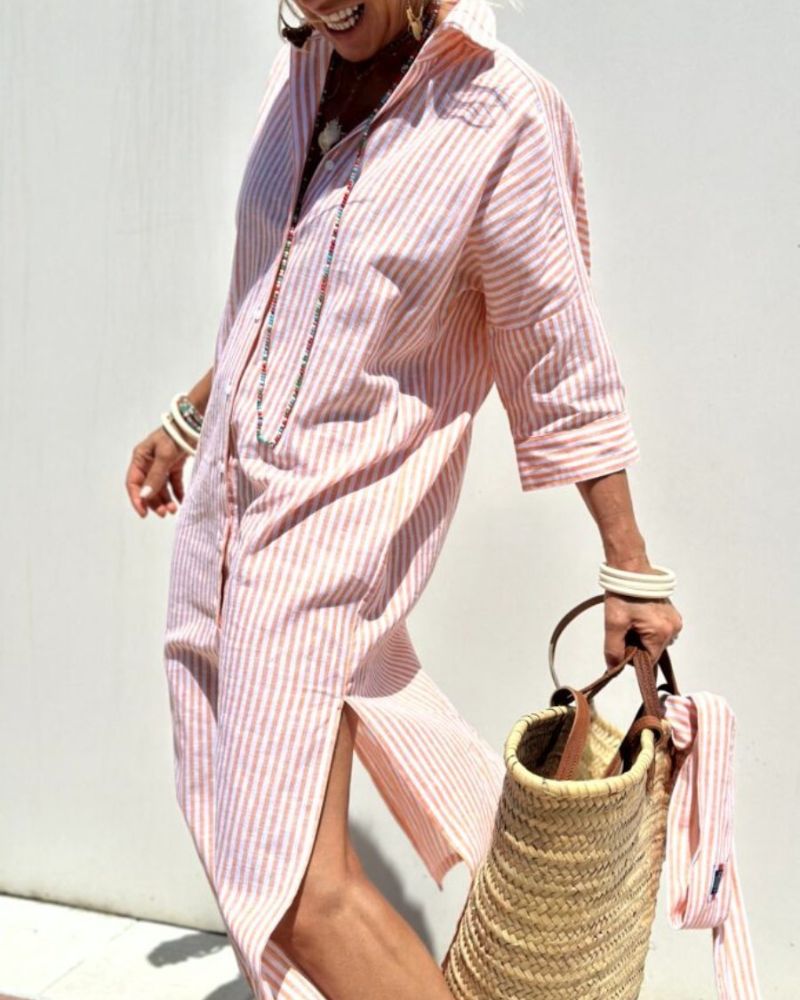 COLEN - ROBE CHEMISE À RAYURES CLASSIQUES