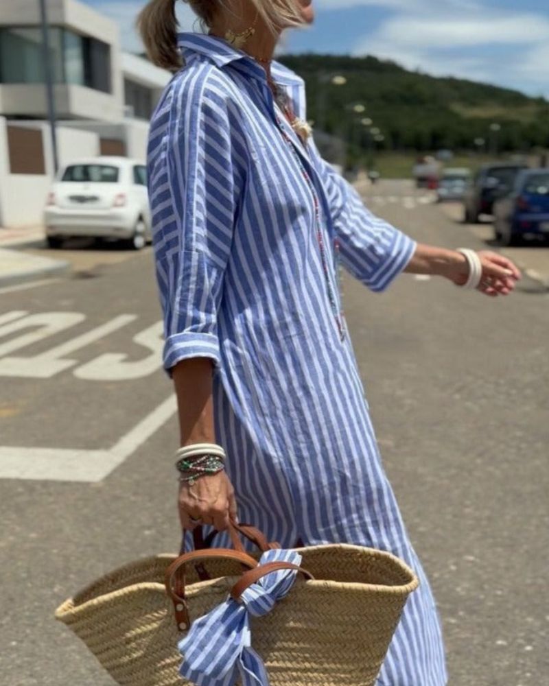COLEN - ROBE CHEMISE À RAYURES CLASSIQUES