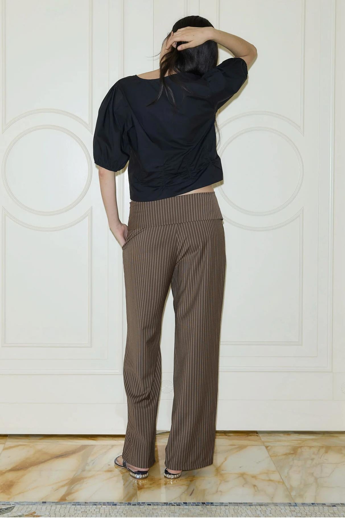 Folded Stripe Pants