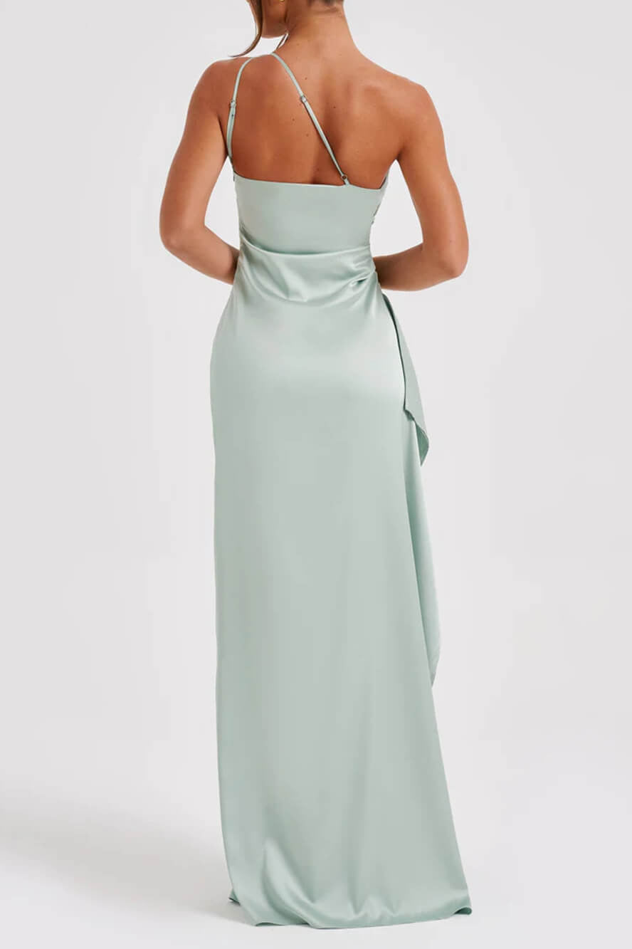 Satin Slit Maxi Dress